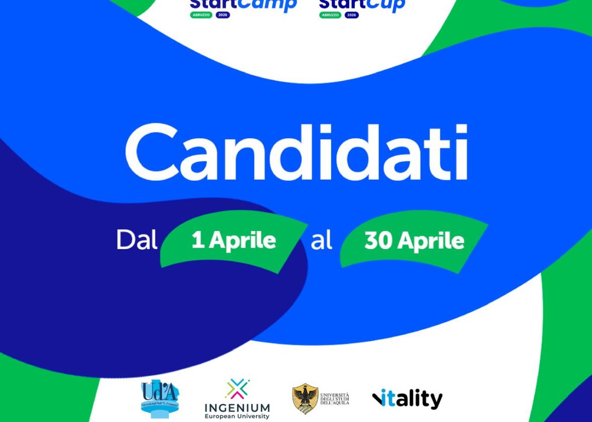 Start Cup Abruzzo 2026: al via la sfida delle idee innovative, aperte le iscrizioni fino al 30 aprile